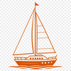 Sailing Vessel on Calm Water A vector illustration of a small sailing boat on calm waters.