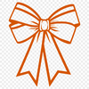 Beautiful Curved Loop Bow Design A colorful ribbon-shaped bow made up of curved lines and loops.