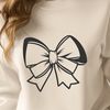 Beautiful Bow Design SVG for Crafts A decorative bow design with intricate details, suitable for various crafts and projects.