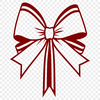 Free Vector Bow Design for Crafting A decorative bow designed as a vector graphic clip art, ideal for digital crafting and design projects.