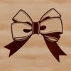 Intricate Craft Bow Illustration A decorative bow made of ribbon with intricate details, suitable for various crafts and designs.