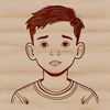 Young Boy Vector Graphic A young boy illustration designed as a vector graphic for digital use.