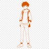 Casual Child Portrait Vector Art A digital illustration of a young boy in a casual pose.