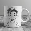 Young boy illustration in digital format A young child illustration in vector format.