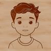 Boy Silhouette in Casual Attire Young boy in casual clothing, suitable for vector art design.