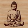 Meditative Buddhist Figure Illustration A minimalist illustration of a Buddhist figure in contemplation.