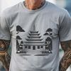 Elegant Buddhist Temple Design Buddhist temple architecture with intricate details and ornate design elements in vector format.