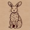 Free Vector Rabbit Graphic An illustrated cartoon-style rabbit figure designed as a reusable clip art template.