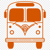 City Bus Illustration A digital illustration of a standard city bus with multiple seats.