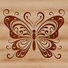 Delicate Ornate Butterfly Art A colorful, intricately designed butterfly with delicate wings.