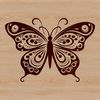 Butterfly Vector Art Design Ornate illustration of a butterfly with intricate details and patterns.