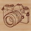 Photography Icon SVG Camera icon in vector format for digital photography and technology themes.