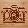 Camera Icon Vector Design A digital camera icon in a simplified vector design.