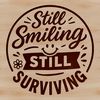 A motivational quote about surviving cancer, designed as a vector graphic.