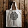 Free Vector Lollipop Graphics An SVG graphic representation of a classic candy treat featuring a tall, thin shape on a round handle.