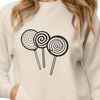 Lollypop Graphic Art A vector design of a stylized candy treat in the shape of a lollipop.
