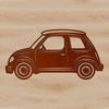 A simplified vector illustration of a car with sleek design.