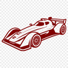 Beautiful Car Clip Art Image A detailed vector illustration of a high-performance racing car in motion.