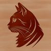 Beautiful Line Drawing of a Cat's Face A simple line drawing of a cat's head, suitable for vector art projects.