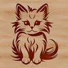 An illustration of a sitting animal, suitable for vector art designs and clipart.