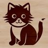 Calm Feline Companion Clip Art A sitting cat with a calm expression, suitable as clip art for various designs.