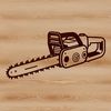 Chainsaw Graphics for Digital Designs A graphic representation of a chainsaw for digital use.