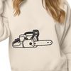 Chainsaw Icon in Vector Art A graphic representation of a chainsaw, designed as vector art.