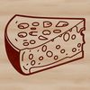 Free Vector Cheese Designs A vector graphic representation of a block of cheese in various styles.
