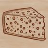 A high-quality vector illustration of a block of cheese, suitable for digital designs and crafts.