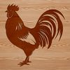 Whimsical Chicken Vector Design A stylized illustration of a farm animal, specifically a rooster, suitable for digital design projects.