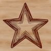 Free Star Clip Art A stylized star symbol designed as vector art for various applications including Christmas decorations and DIY crafts.