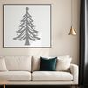 Decorative Christmas tree illustration suitable for digital design and cutting projects.