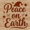 SVG graphic of inspirational Christmas quotes and phrases promoting peace on earth.