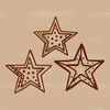 A minimalist 2D representation of a shining Christmas star in vector format.