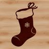 Holiday Vector Stocking Design A festive Christmas stocking design in vector format, suitable for various digital applications.