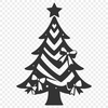 An SVG diagram of a festive holiday tree with branches and decorations in a simple design.