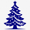 An SVG design of a festive Christmas tree in a minimalist style.