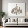 A simple vector illustration of a Christmas tree in an ornate silhouette.