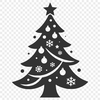 A minimalist Christmas tree illustration in vector format.