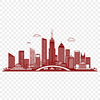 Urban metropolis city skyline illustration in vector format.