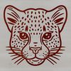 An illustration of a medium-sized big cat, showcasing the animal's fur texture and features.