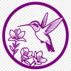 Colorful Bird on Floral Bloom A colorful hummingbird perched on a bright floral bloom, detailed vector illustration suitable for crafting and design.