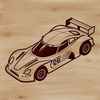 A high-resolution illustration of a sleek racing car, suitable for vector art projects.
