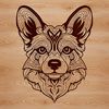 Stylized Corgi Portrait An SVG vector art design featuring a stylized portrait of a corgi dog.