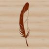 A high-quality SVG vector graphic of a single feather.
