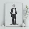 Iconic Male Character Design A male figure depicted in simple, iconic style, suitable for vector art and design.