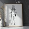 Simple Line Art Male Silhouette Silhouette of an older male adult in simple line art style.