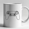 Digital Gamepad Illustration A high-quality digital illustration of a standard game controller with buttons and joysticks.