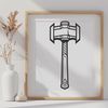 Vector Hammer Graphics A high-quality SVG illustration of a hammer tool.
