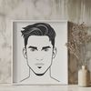 Simple Male Figure Outline SVG A digital illustration of a male figure in simple outline style, suitable for various design applications.